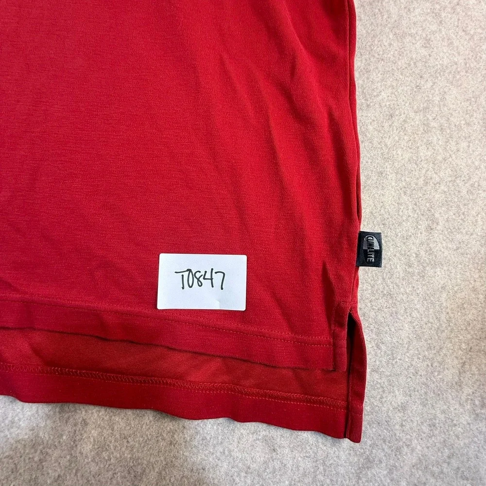 Adidas Climalite Mens XL Red Polo Shirt Saputo Logo Short Sleeve Golf Casual‎